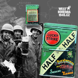 O1584 Originalni tabakova krabicka HALF AND HALF LUCKY STRIKE